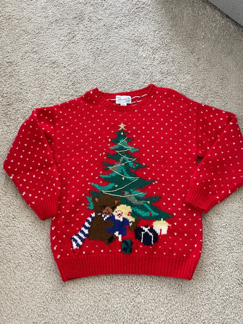 Vintage Deans of Scotland Christmas Wool Sweater